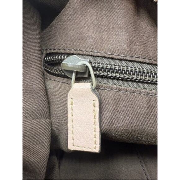 Gucci Monogram Web Medium Half Moon pastel Accents Canvas W/Leather trim. - Picture 14 of 16